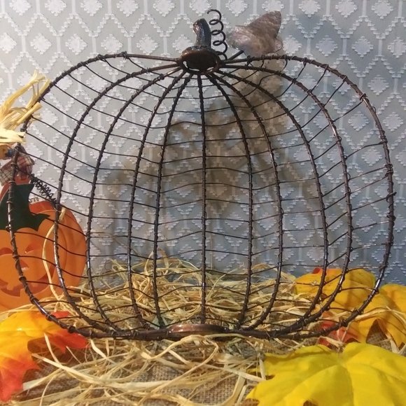 Unbranded Other - NWOT Metal Pumpkin Basket